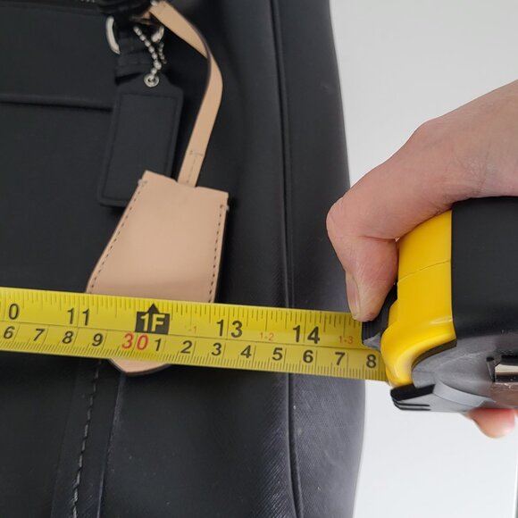 Coach Black Peyton Leather Jordan Satchel Tote I Authentic - Picture 16 of 17